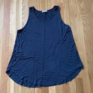 Charcoal gray tunic tank Sz XL scoop neck